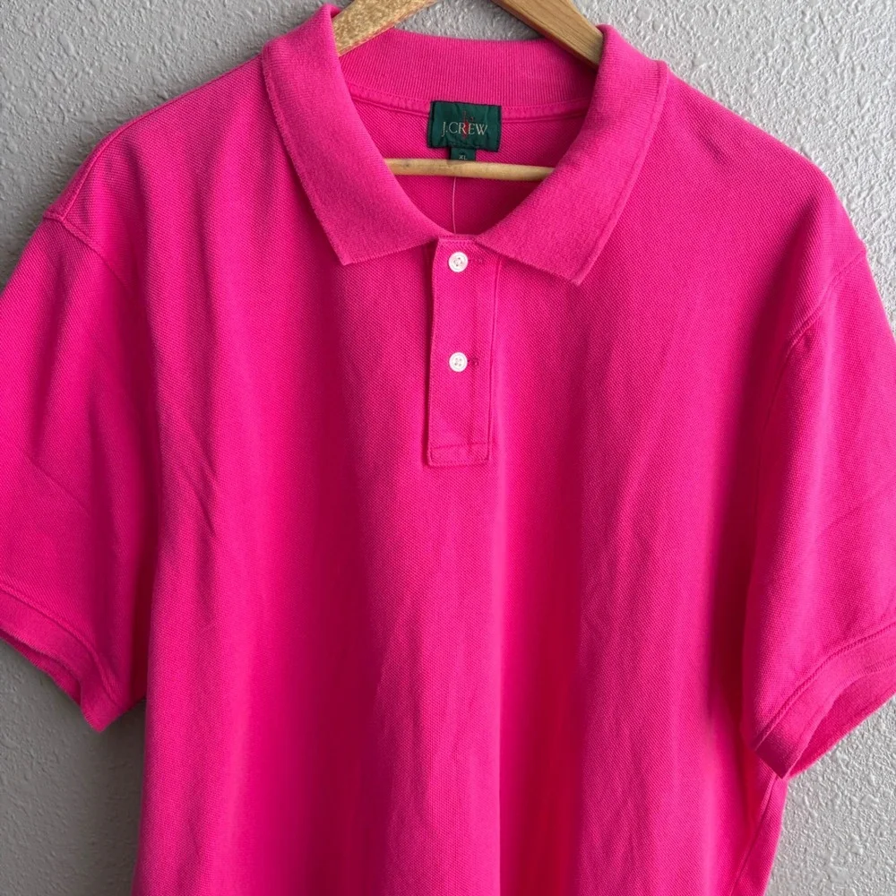 NEW J. Crew Oarsman Pink Short Sleeve Cotton Polo Shirt XL - NWT
